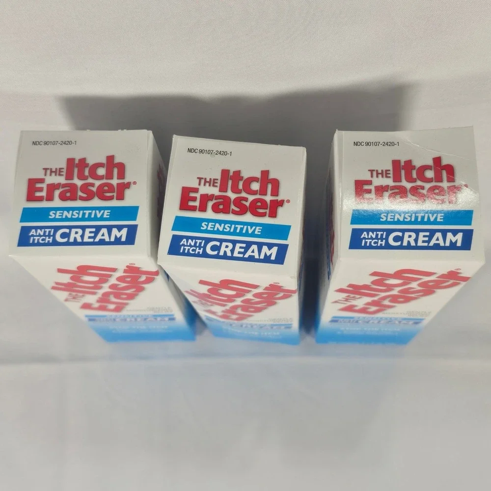 The Itch Eraser Anti-Itch Cream 0.7oz 3 Pack ivy Insect Bites camp hiking